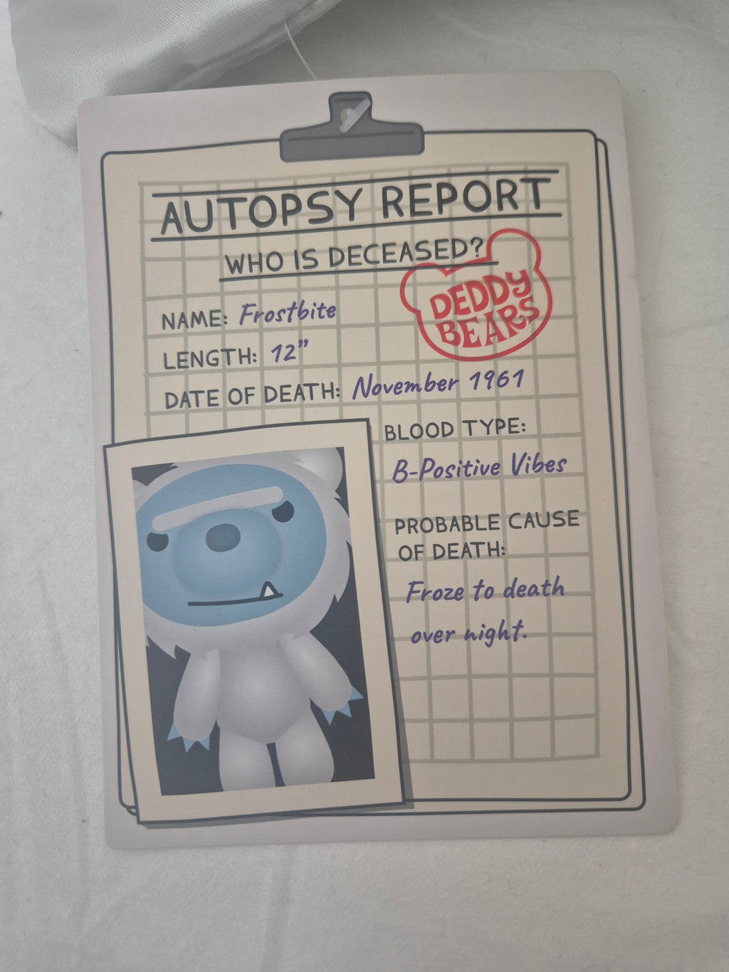 Deddy Bear Frostbite